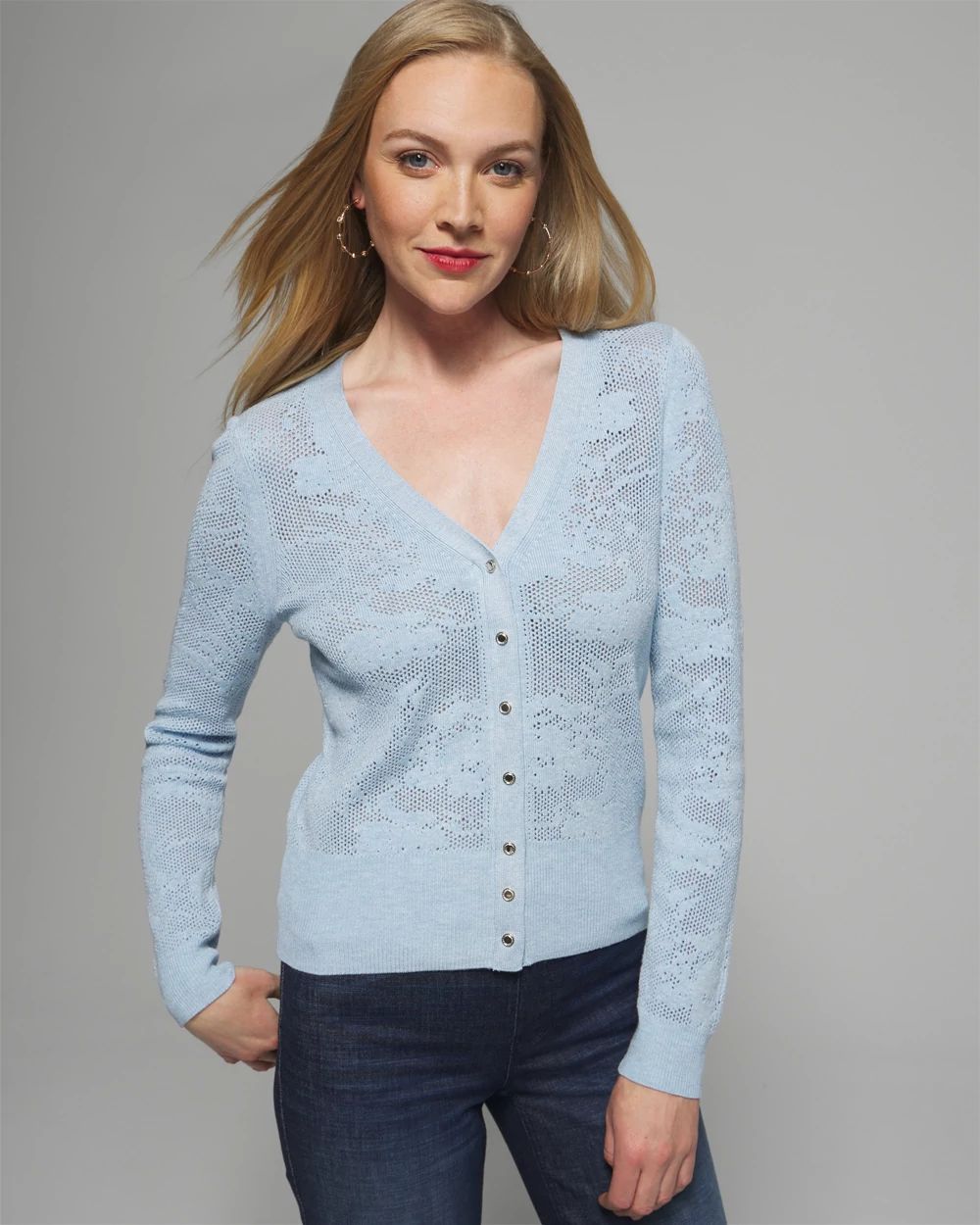 Outlet WHBM Pointelle Cardigan White House Black Market
